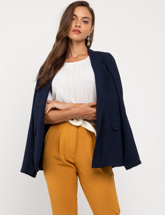 Blazer Oversized Feminino Alfaiataria Emma Bleu